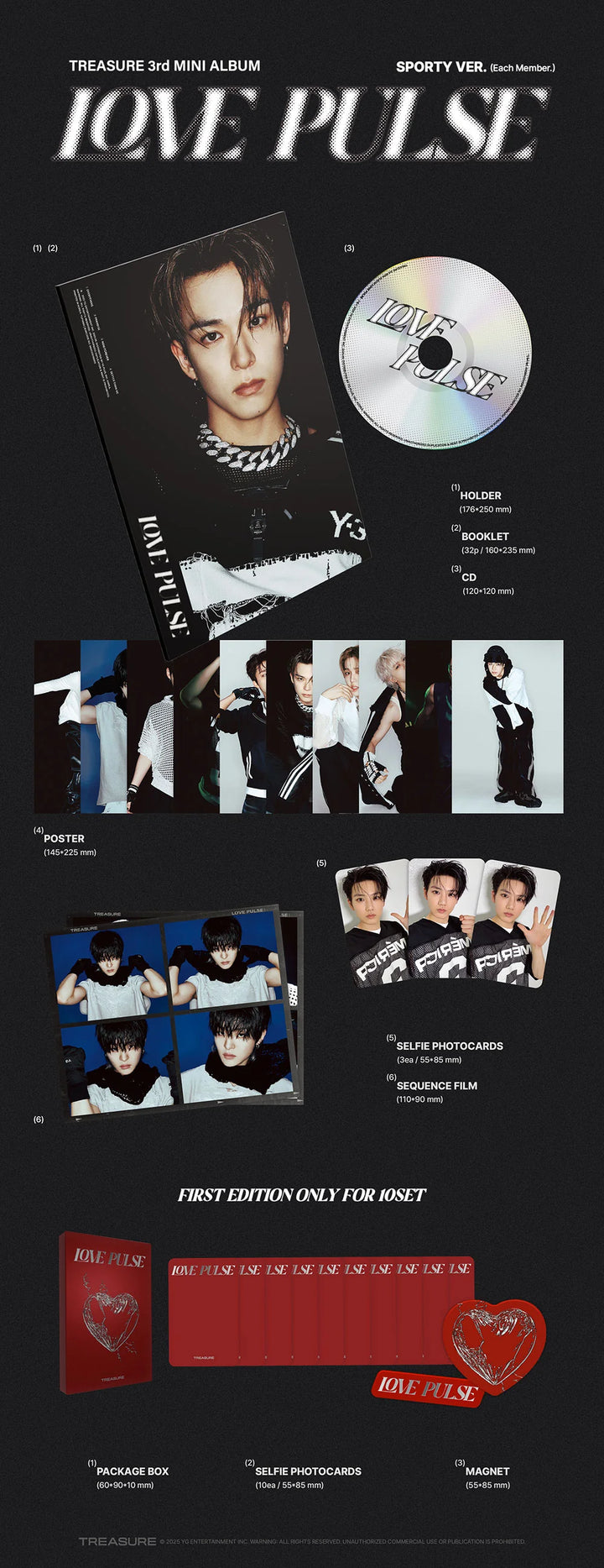 TREASURE - [LOVE PULSE] 3rd Mini Album SPORTY Version