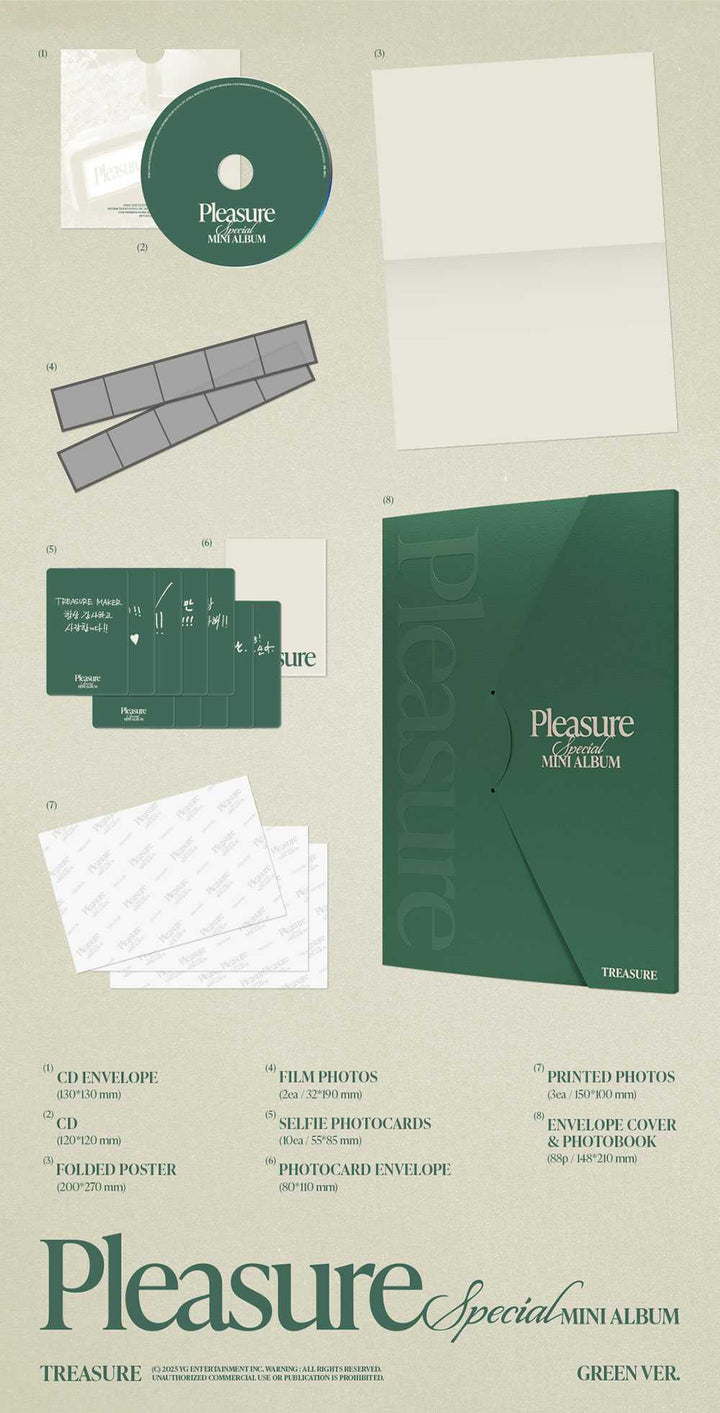 TREASURE - [PLEASURE] Special Mini Album GREEN Version