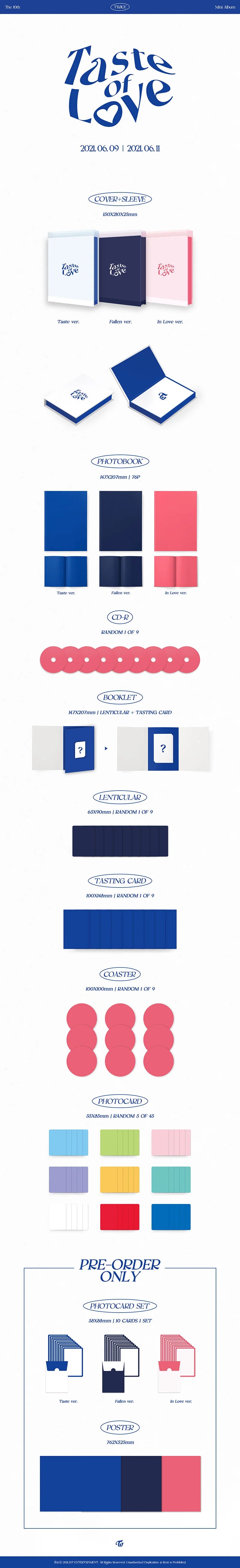 TWICE - [TASTE OF LOVE] 10th Mini Album