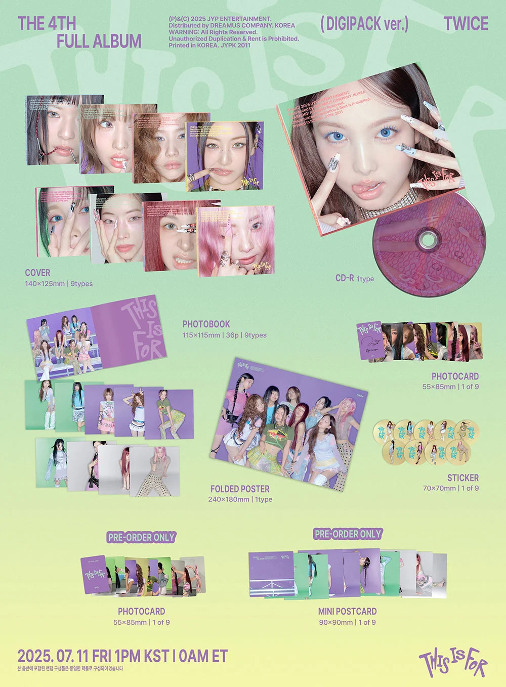 TWICE - [THIS IS FOR] 4th Album DIGIPACK