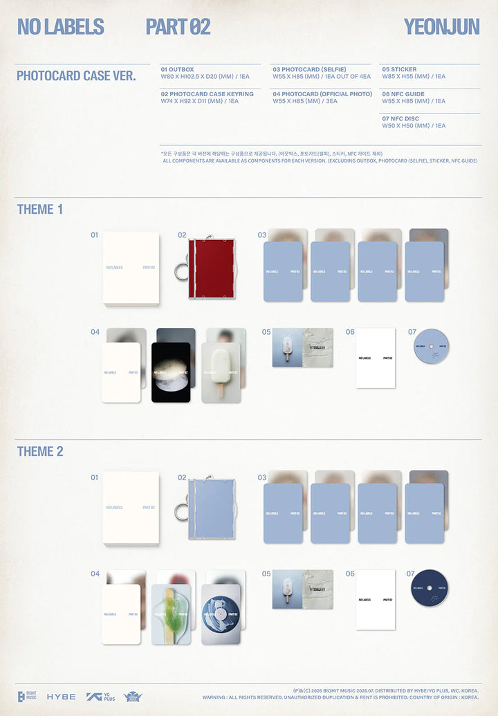 YEONJUN - [NO LABELS : PART 02] 2nd Mini Album PHOTOCARD CASE Version