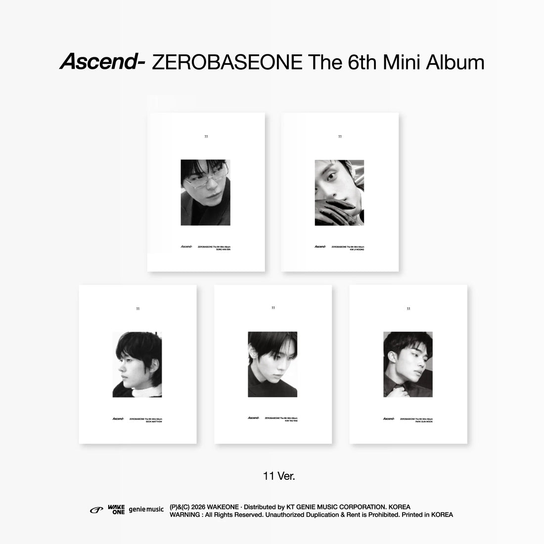 ZEROBASEONE - [ASCEND-] 6th Mini Album (11 Version)