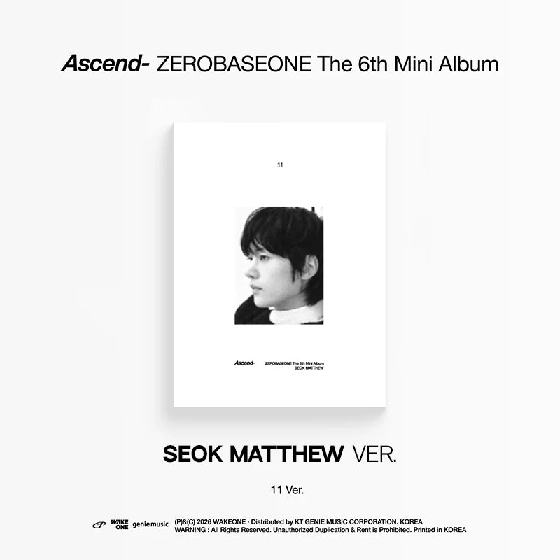 ZEROBASEONE - [ASCEND-] 6th Mini Album (11 Version)