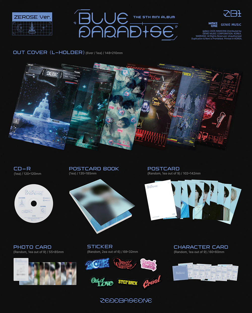 ZEROBASEONE - [BLUE PARADISE] 5th Mini Album ZEROSE VER.